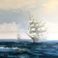 Listed Artist Hewett Jackson Original Oil Painting | Tall Ship Seascape | Large
