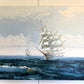 Listed Artist Hewett Jackson Original Oil Painting | Tall Ship Seascape | Large