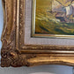 Louis Original Oil on Canvas Nautical Painting, Seascape, Ornate Gold Frame