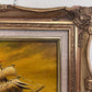 Louis Original Oil on Canvas Nautical Painting, Seascape, Ornate Gold Frame