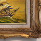 Louis Original Oil on Canvas Nautical Painting, Seascape, Ornate Gold Frame