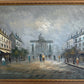 Listed Artist C. Burnett oil painting on canvas, Paris street view Framed Signed
