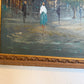 Listed Artist C. Burnett oil painting on canvas, Paris street view Framed Signed