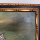 Large Original Oil Painting on Canvas Clipper ship, Seascape, Framed