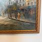 Listed Artist C. Burnett oil painting on canvas, Paris street view Framed Signed