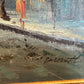 Listed Artist C. Burnett oil painting on canvas, Paris street view Framed Signed