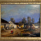 Attila Nagy (Hungarian, b.1928) Oil painting on Canvas , Farm Landscape, Framed