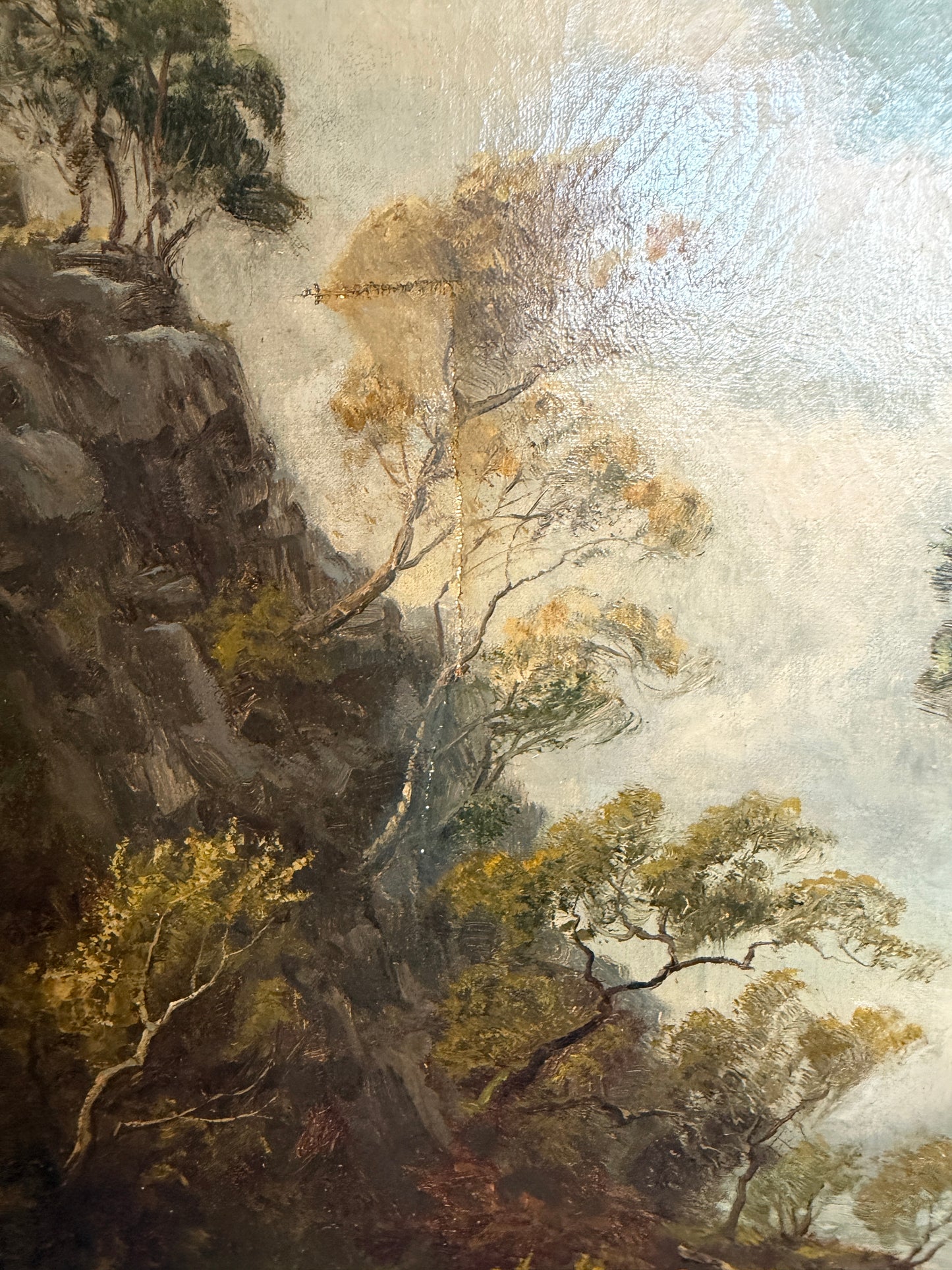 Tom Seymour (British, 1844-1904) Antique Oil on canvas, Landscape, Gilt Frame