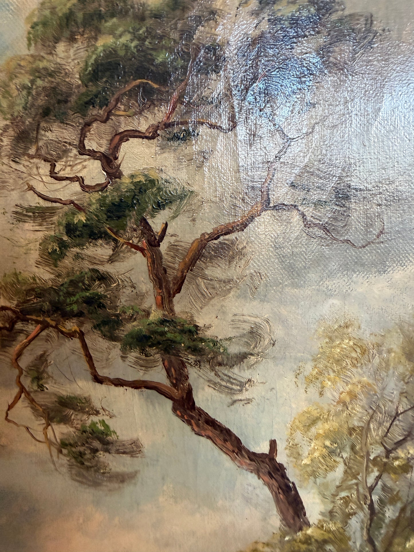 Tom Seymour (British, 1844-1904) Antique Oil on canvas, Landscape, Gilt Frame