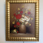 Vintage Floral Still Life Oil Painting Roses Signed Framed Classic Bouquet