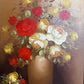 Vintage Floral Still Life Oil Painting Roses Signed Framed Classic Bouquet
