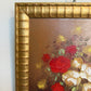 Vintage Floral Still Life Oil Painting Roses Signed Framed Classic Bouquet