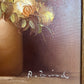 Vintage Floral Still Life Oil Painting Roses Signed Framed Classic Bouquet