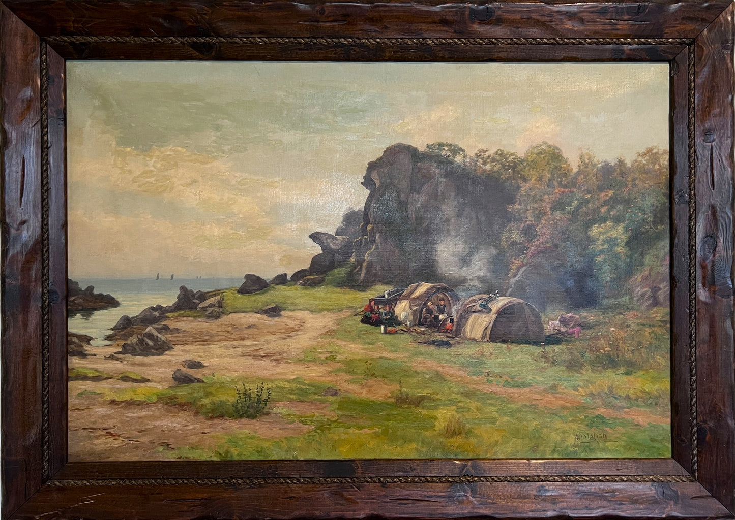 William Dalglish (United Kingdom 1860-1909) Antique 19c. O/C painting Landscape