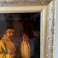 Antique 19c. Oil Painting Monk Portrait by E.C. Edson Gilt Frame Religious Art