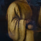 Antique 19c. Oil Painting Monk Portrait by E.C. Edson Gilt Frame Religious Art