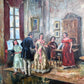 M. Vidiella (Europe 20C) Oil painting on canvas, Genre Scene, Amazing Frame