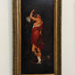 Antique 19c. Original Oil Painting French school Huntress, Signed, Gild Frame