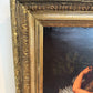 Antique 19c. Original Oil Painting French school Huntress, Signed, Gild Frame