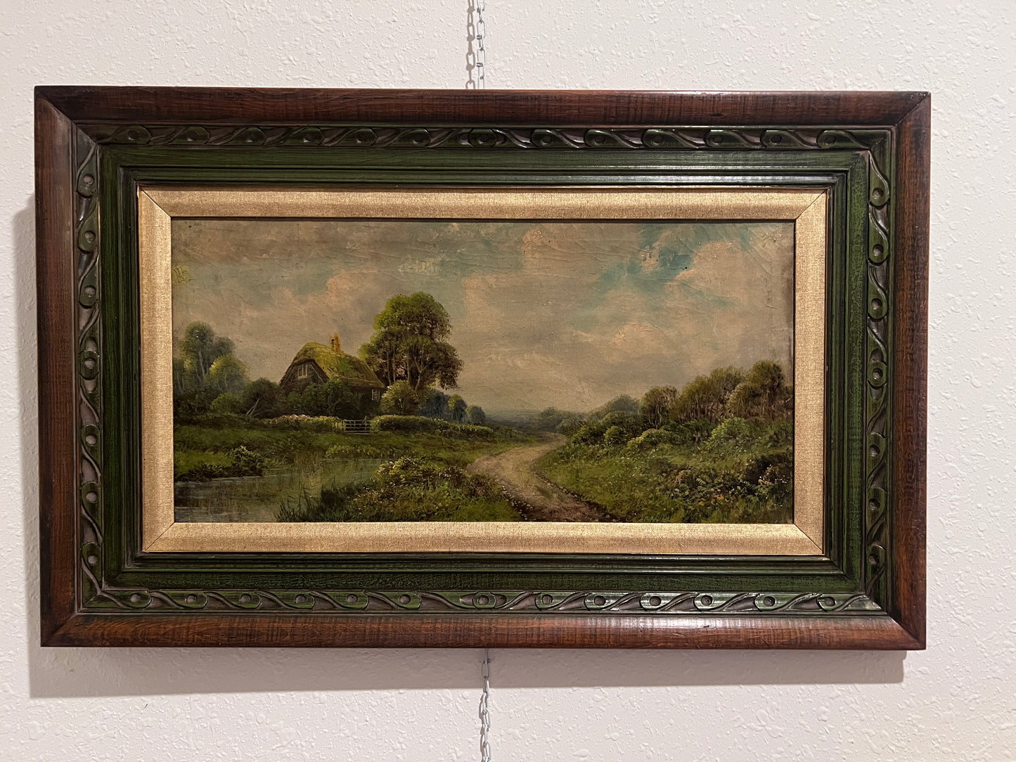 Edwin Cole (British 1868–1935) Antique 19c. Oil painting on canvas, Landscape