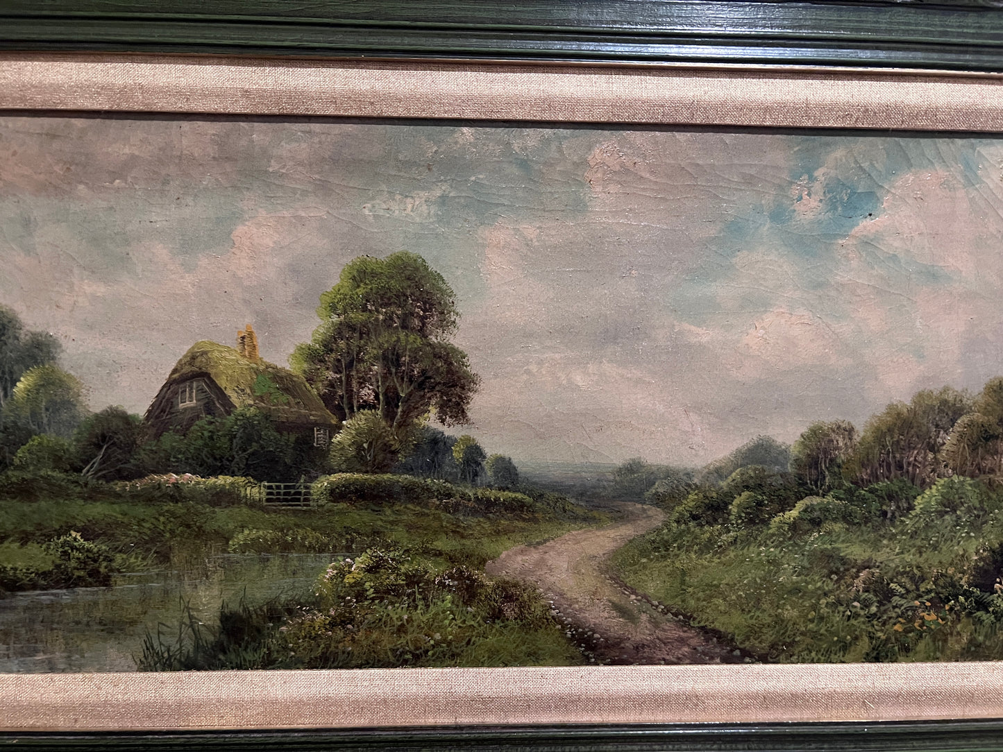 Edwin Cole (British 1868–1935) Antique 19c. Oil painting on canvas, Landscape