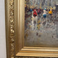 Vintage Paris Street Scene Oil Painting Panthéon Gilt Frame Impressionist