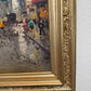Vintage Paris Street Scene Oil Painting Panthéon Gilt Frame Impressionist