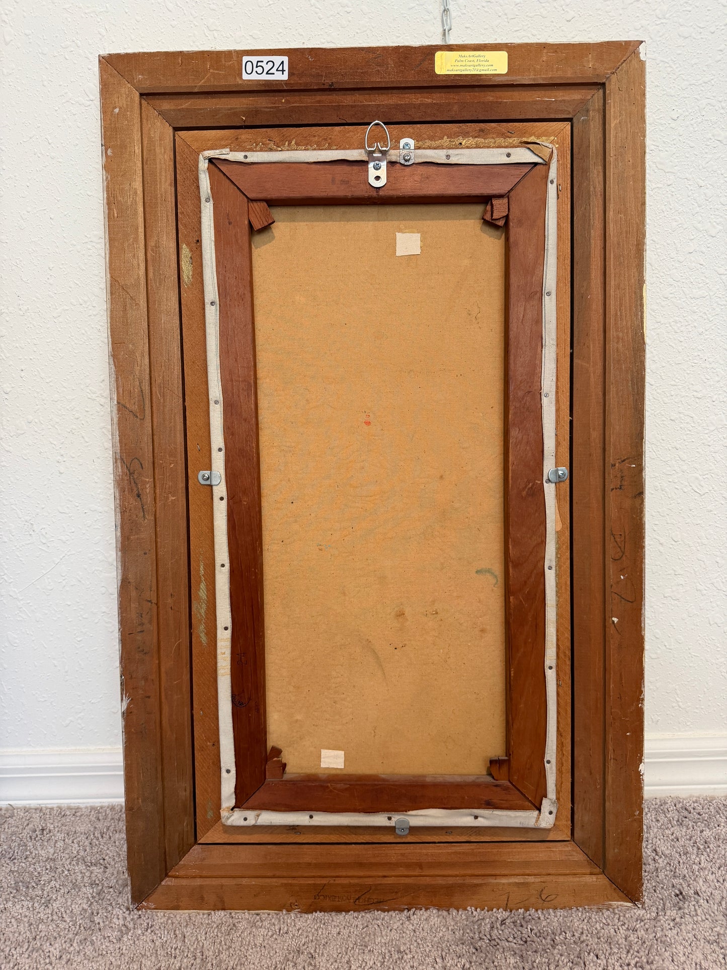 Vintage Paris Street Scene Oil Painting Panthéon Gilt Frame Impressionist