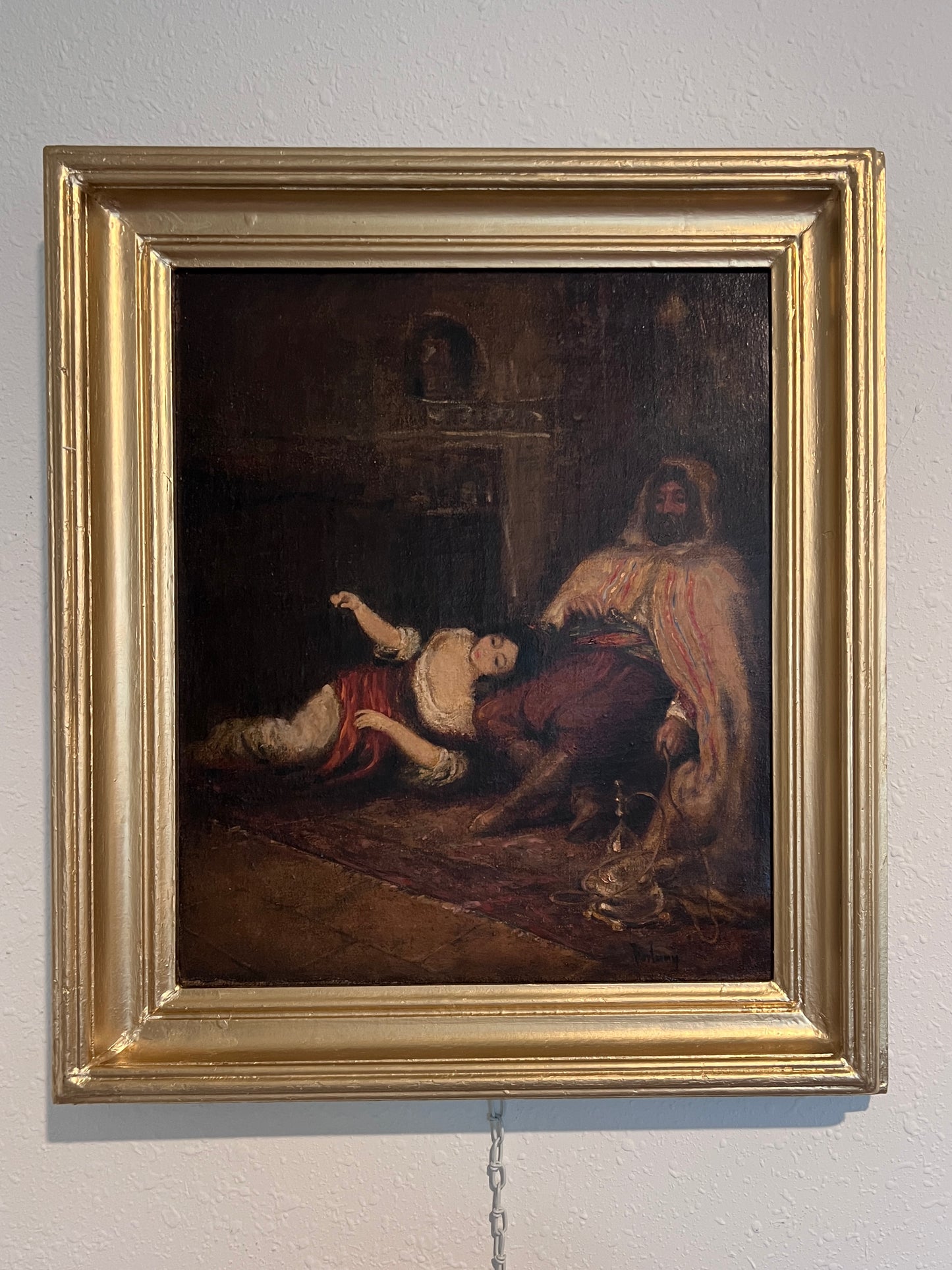 Italian Artist Fortuny Antique 19th c. oil painting on canvas, Genre scene