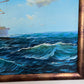 Large Original painting on canvas, seascape, Sailing Ship, signed, Framed