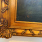 C. Patin Huge Vintage European Cityscape/ Landscape Oil Painting Gilt Frame