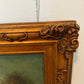 C. Patin Huge Vintage European Cityscape/ Landscape Oil Painting Gilt Frame