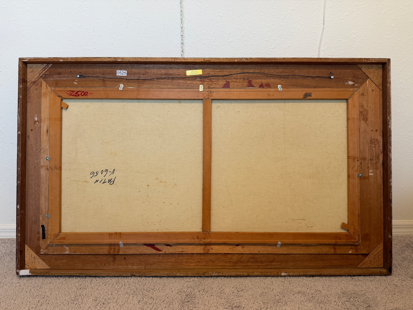 C. Patin Huge Vintage European Cityscape/ Landscape Oil Painting Gilt Frame