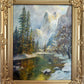 Landscape by Andrey Matvieiev (b. 1988) Original Oil Painting on board, Framed