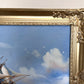 Abrose Large Oil painting on canvas, Seascape, Sailing Ship in the ocean, Framed