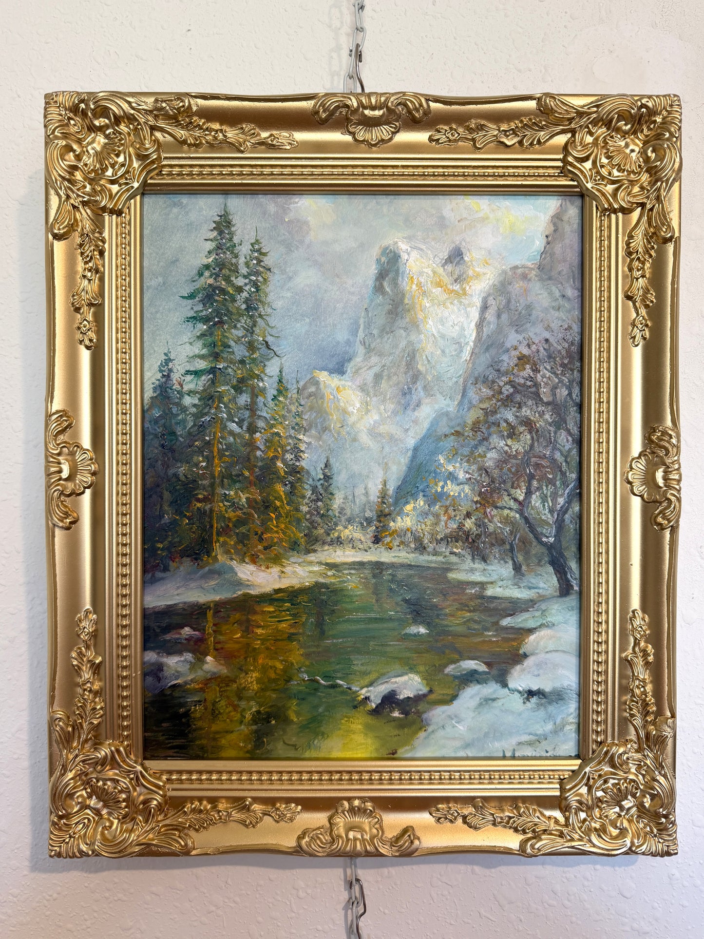 Landscape by Andrey Matvieiev (b. 1988) Original Oil Painting on board, Framed