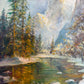 Landscape by Andrey Matvieiev (b. 1988) Original Oil Painting on board, Framed