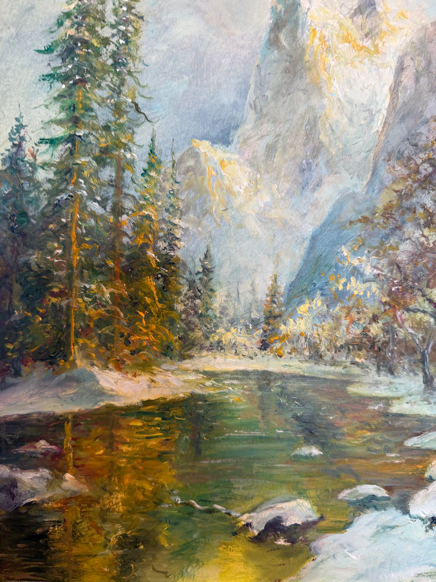 Landscape by Andrey Matvieiev (b. 1988) Original Oil Painting on board, Framed