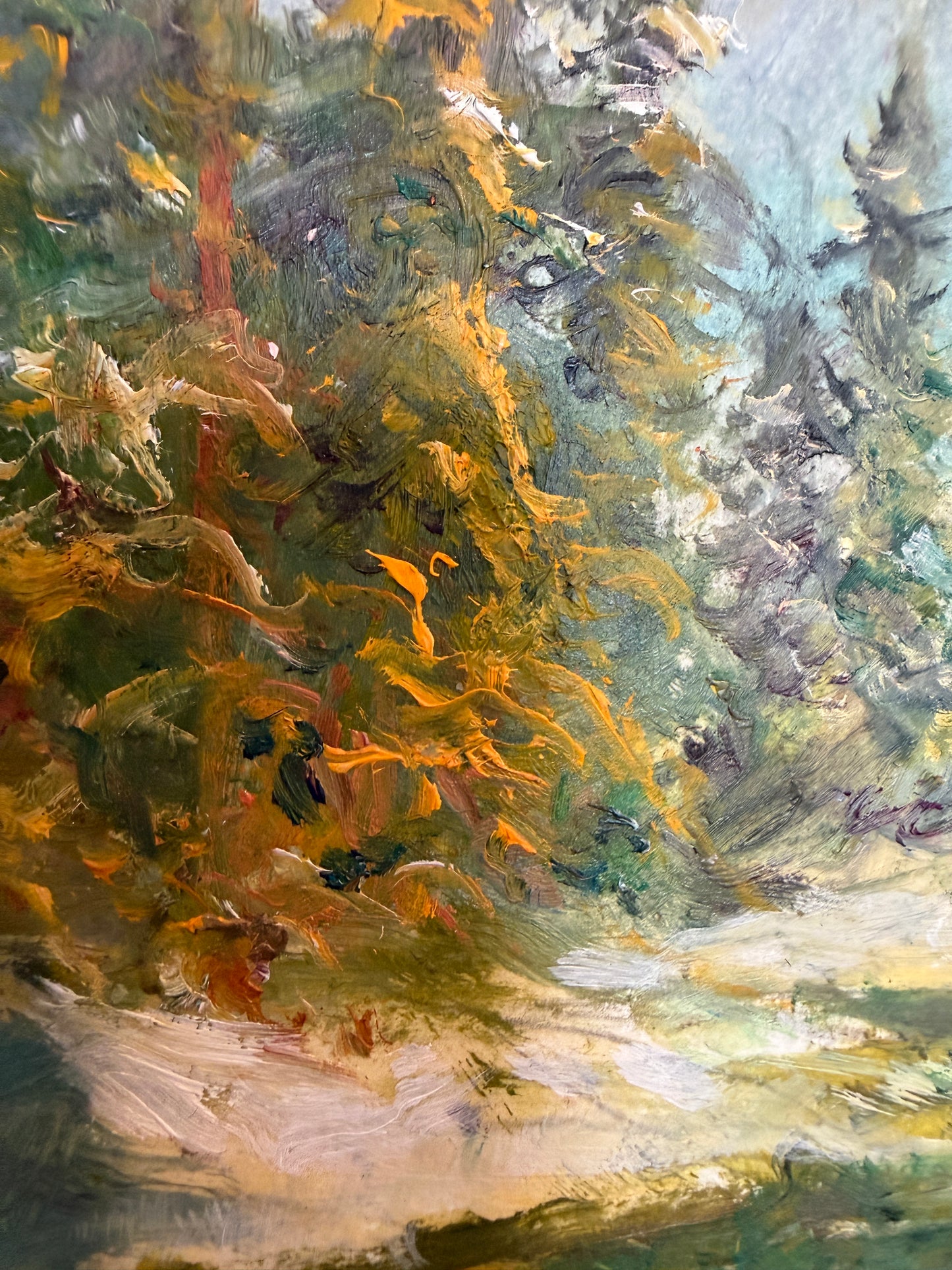 Landscape by Andrey Matvieiev (b. 1988) Original Oil Painting on board, Framed