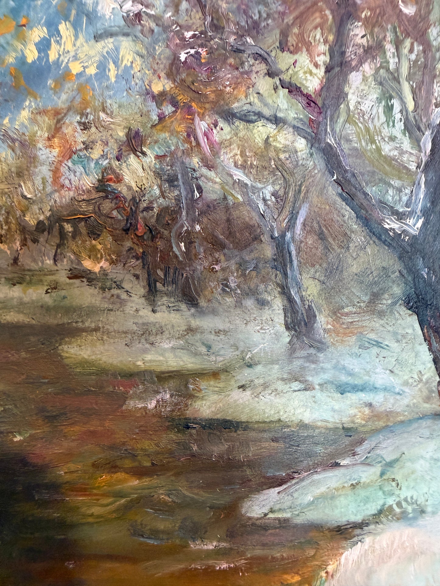 Landscape by Andrey Matvieiev (b. 1988) Original Oil Painting on board, Framed