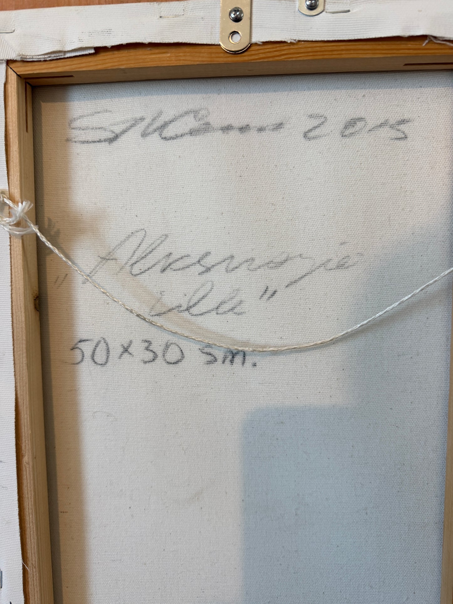 Signed Dated European Cityscape Old Town Oil Painting w Hand decorated Frame