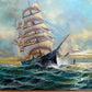 Preston Willis - Original Marine Oil Painting Tall Ship Nautical Seascape