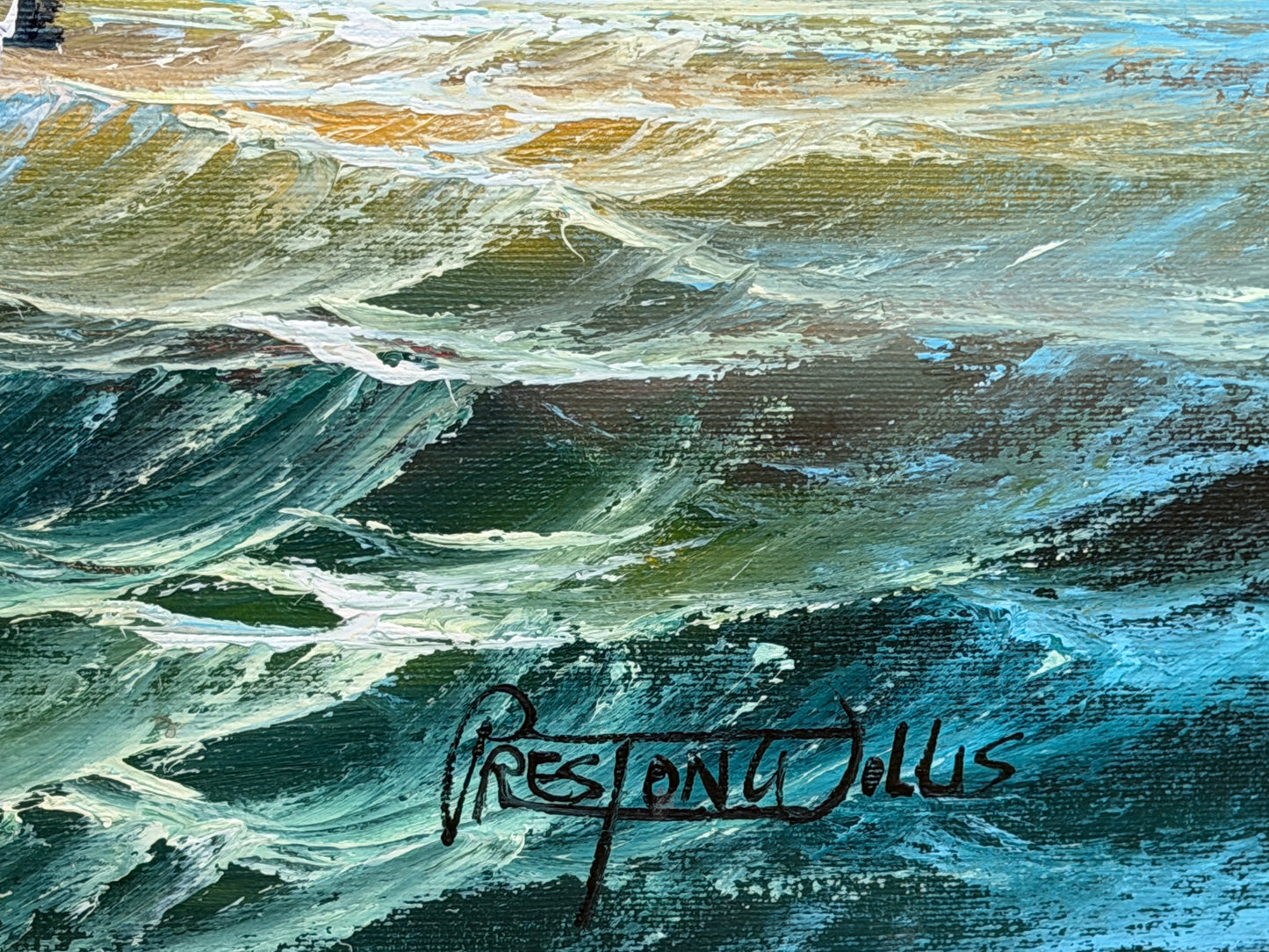 Preston Willis - Original Marine Oil Painting Tall Ship Nautical Seascape