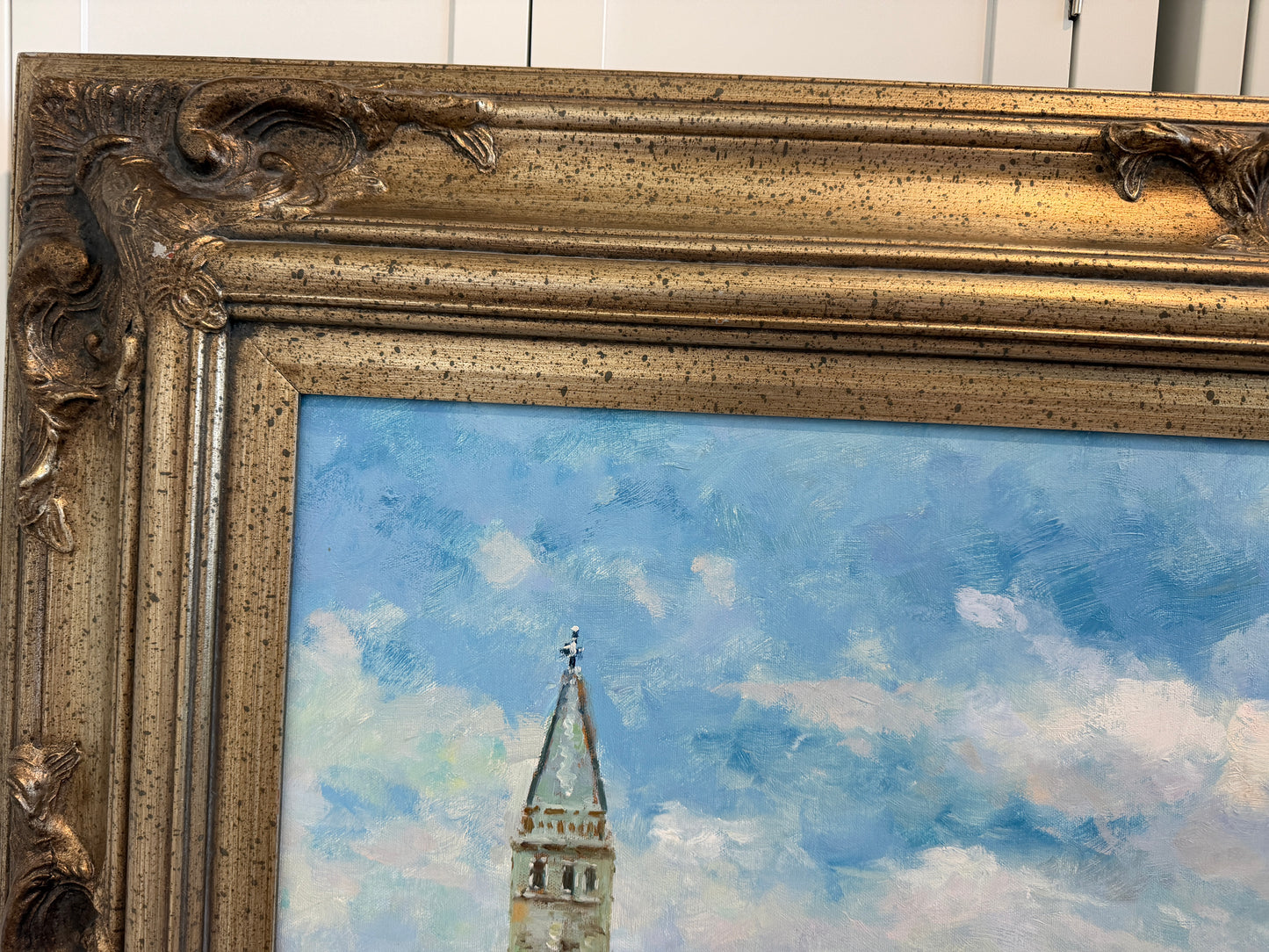 Remington Large oil painting on canvas cityscape, Italy Venice, Piazza San Marco