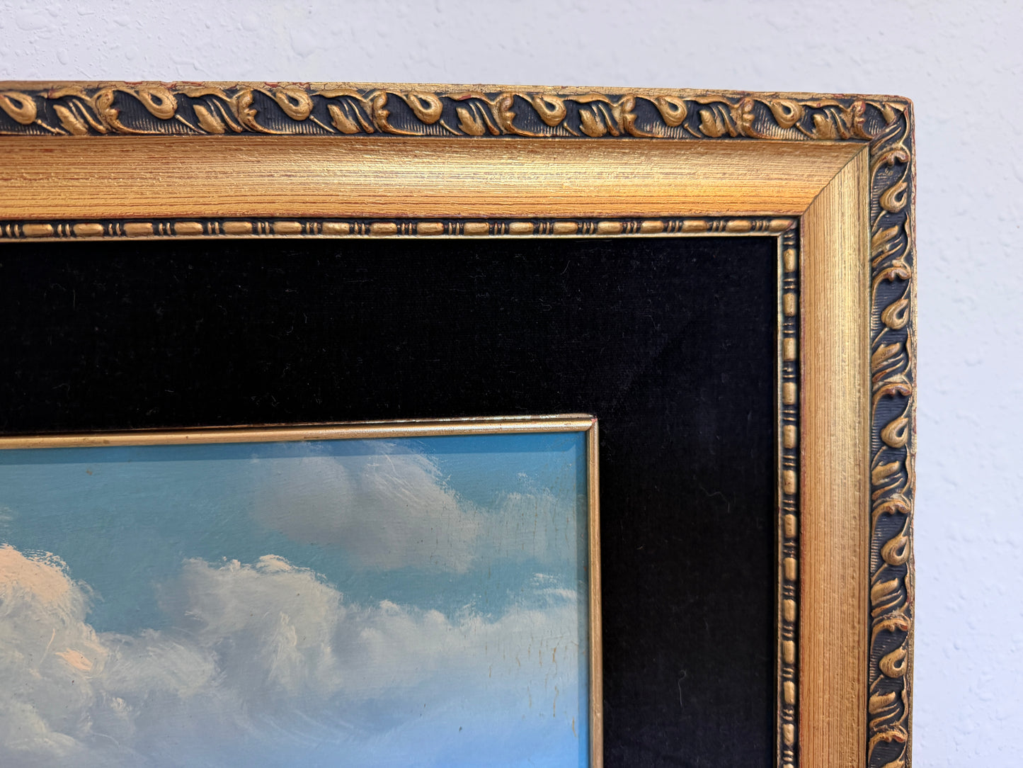 Vintage Original Maritime Oil Painting – Signed, Rocky Coast Waves Seascape