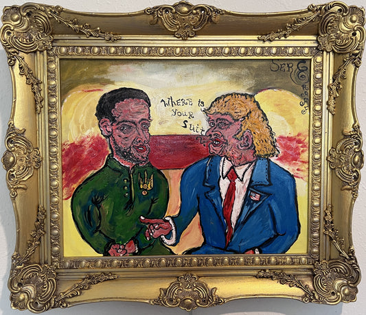 Unique Original Painting on Canvas by Serg Graff, COA "Trump Peace Deal"