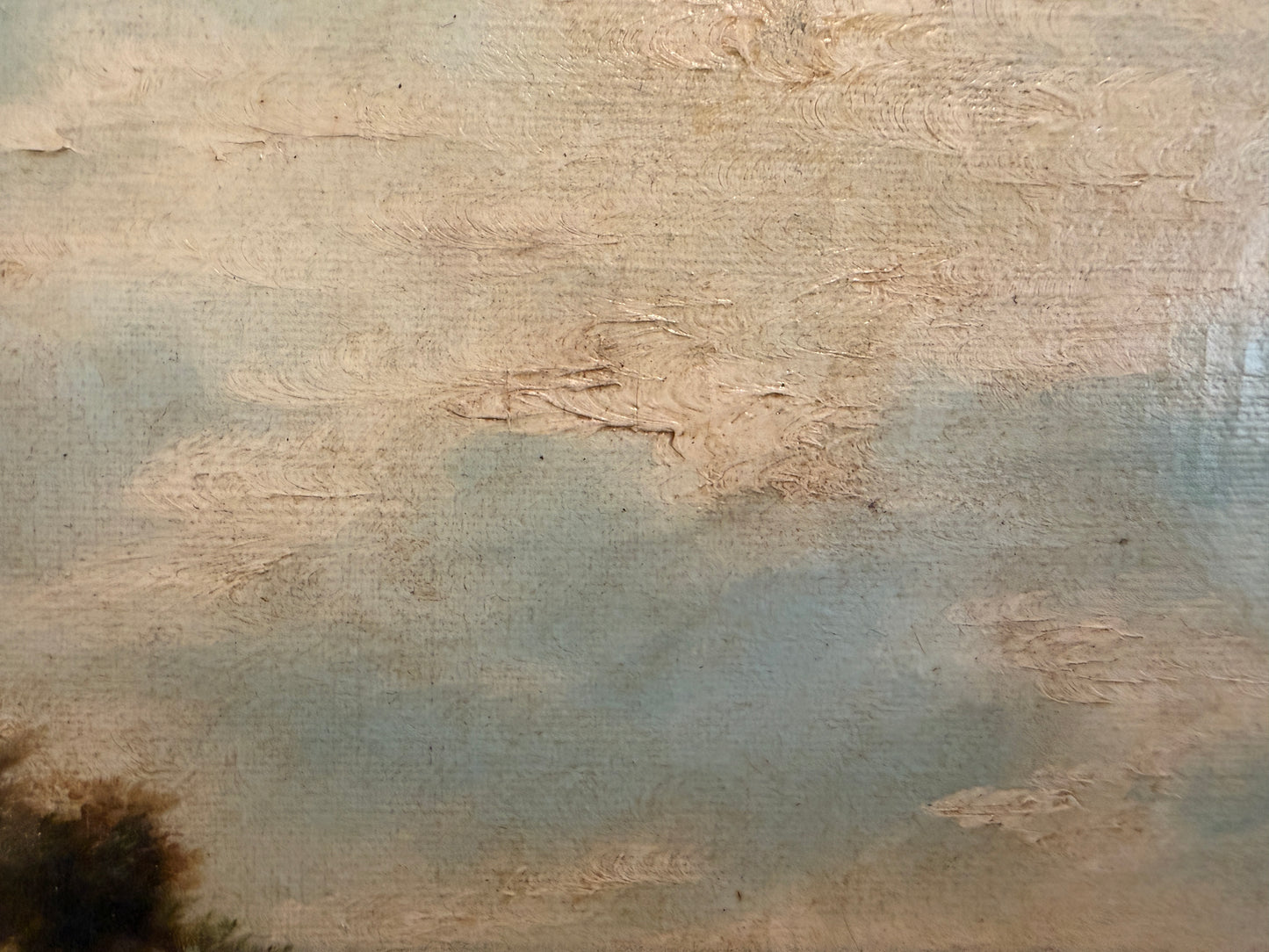 Antique original 19th Century English School Pastoral Landscape, Signed, Framed