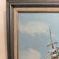 Listed Artist Hewett Jackson Original Oil Painting | Tall Ship Seascape | Framed