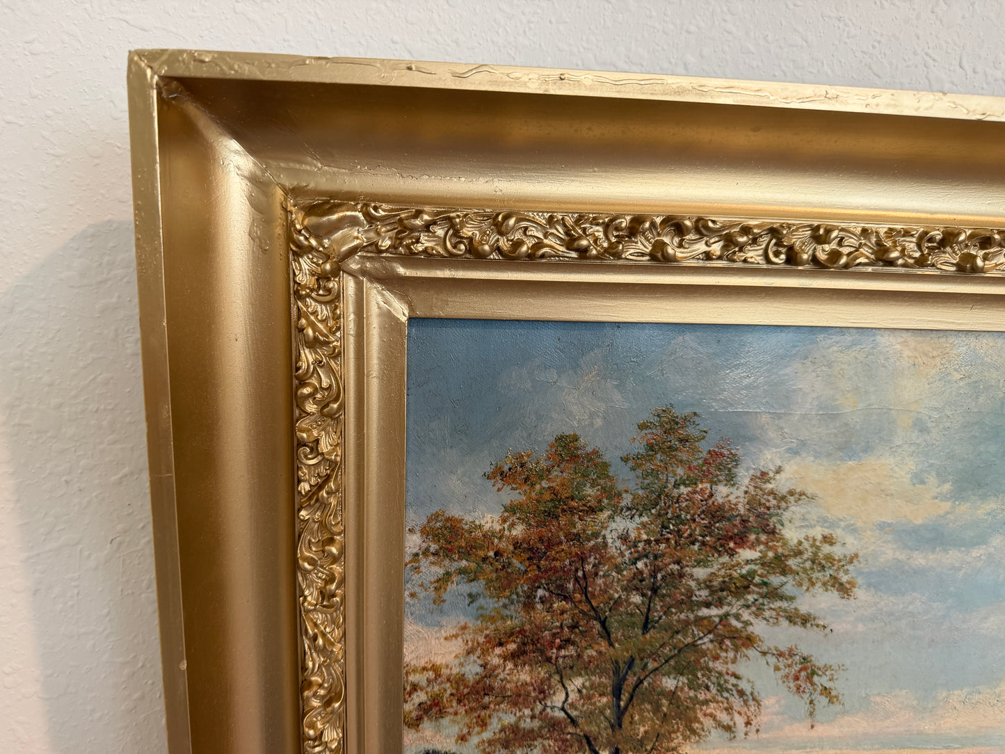 1907 American-Sweden Artist Gustav W. Leufstedt 1867-1909 Antique Landscape Art
