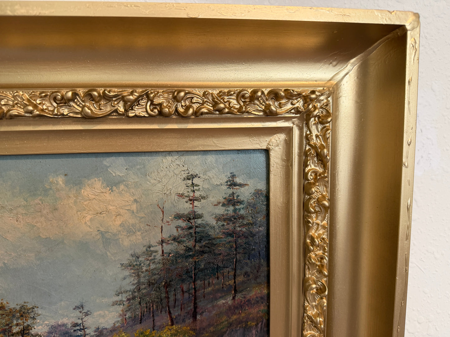 1907 American-Sweden Artist Gustav W. Leufstedt 1867-1909 Antique Landscape Art